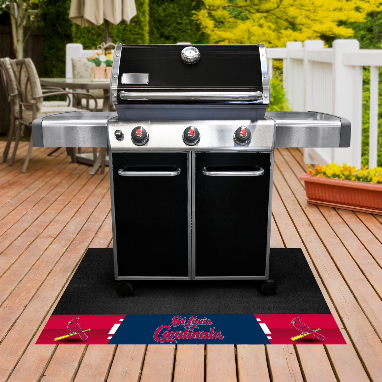 Fanmats St. Louis Cardinals Vinyl Grill Mat - 26" x 42" Fan Gear MLB St. Louis Cardinals