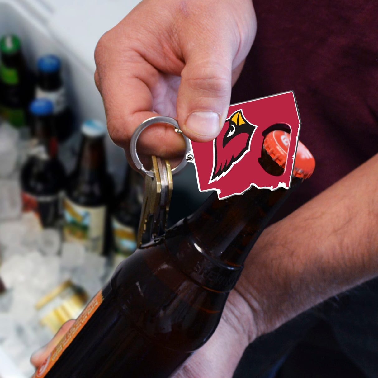 Fanmats Arizona Cardinals Keychain Bottle Opener Fan Gear NFL Arizona Cardinals