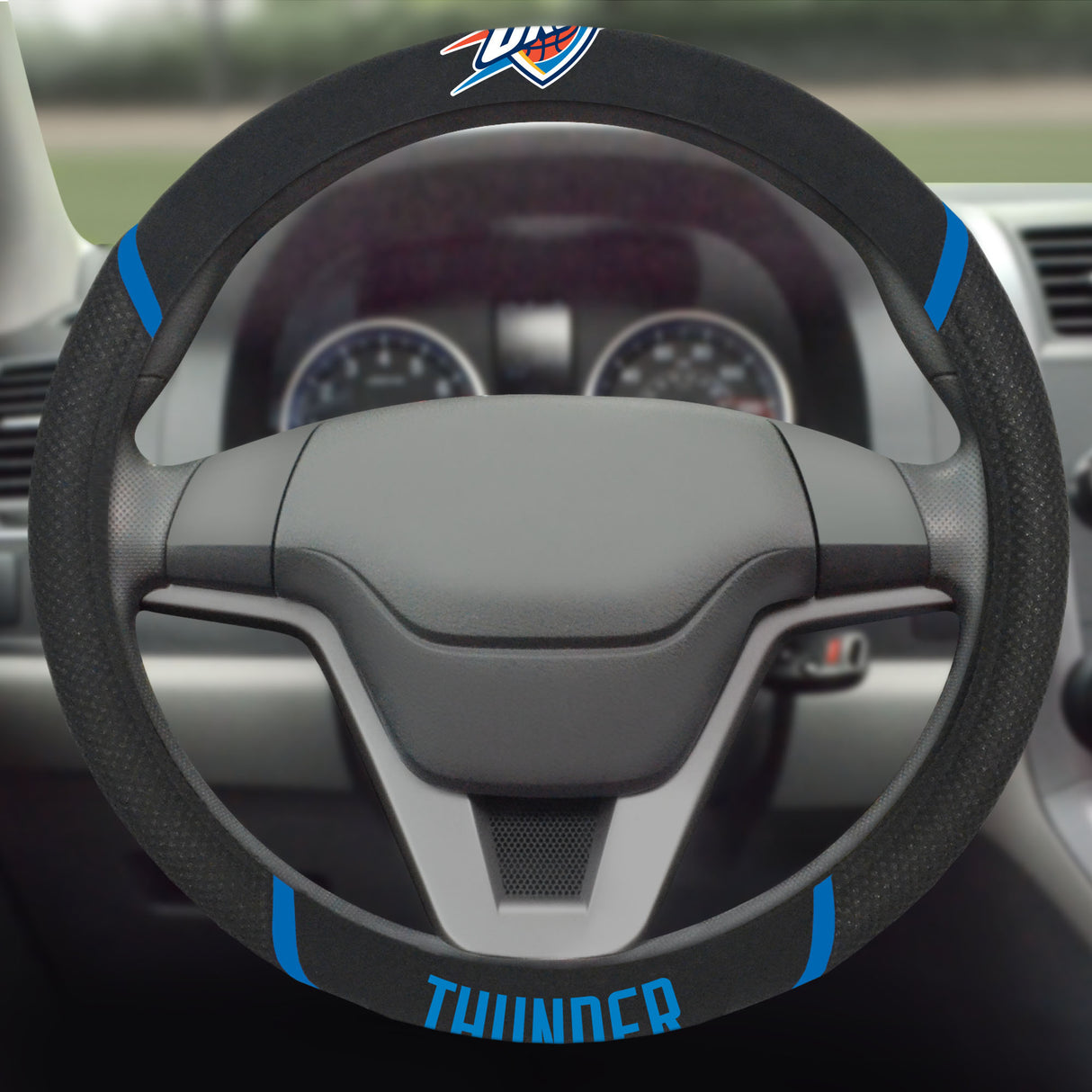 Fanmats Oklahoma City Thunder Embroidered Steering Wheel Cover