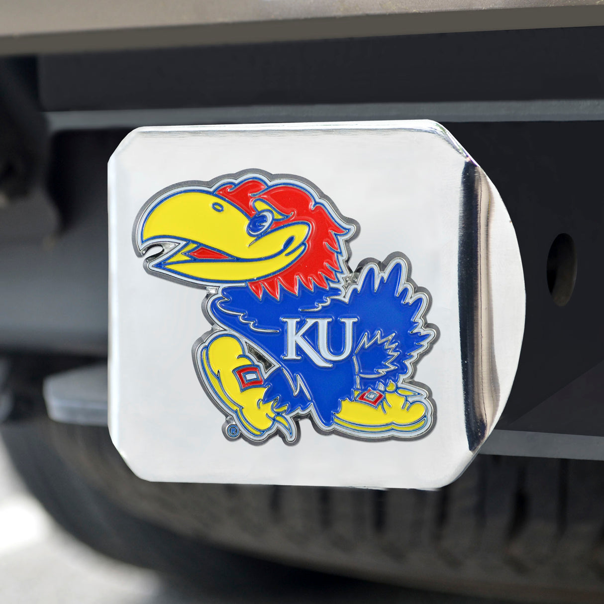 Fanmats Kansas Jayhawks Hitch Cover - 3D Color Emblem