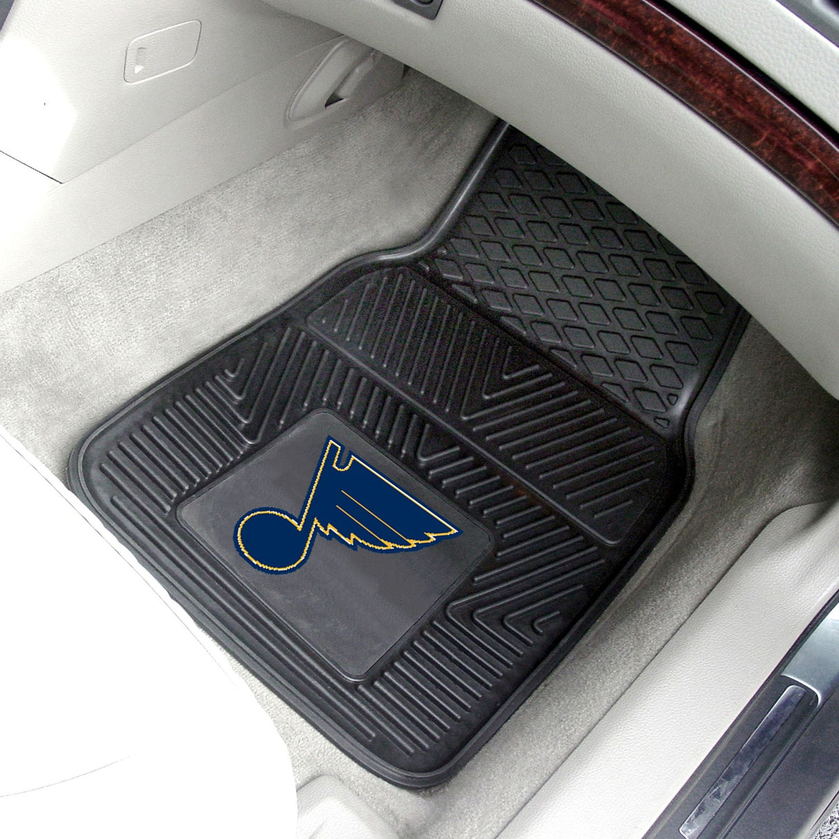 Fanmats St. Louis Blues Heavy Duty Car Mat Set - 2 Pieces Fan Gear NHL St. Louis Blues
