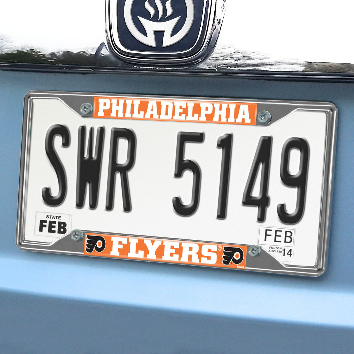 Fanmats Philadelphia Flyers Chrome Metal License Plate Frame, 6.25" x 12.25"