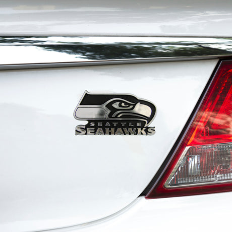 Fanmats Seattle Seahawks Molded Chrome Plastic Emblem Fan Gear NFL Seattle Seahawks