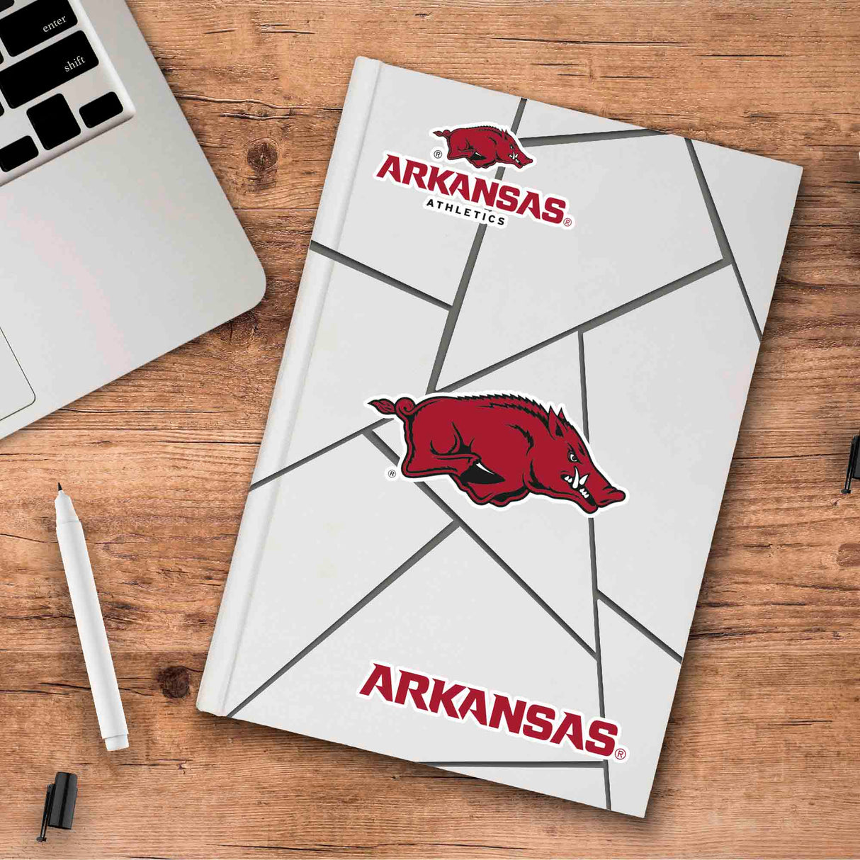 Fanmats Arkansas Razorbacks 3 Piece Decal Sticker Set