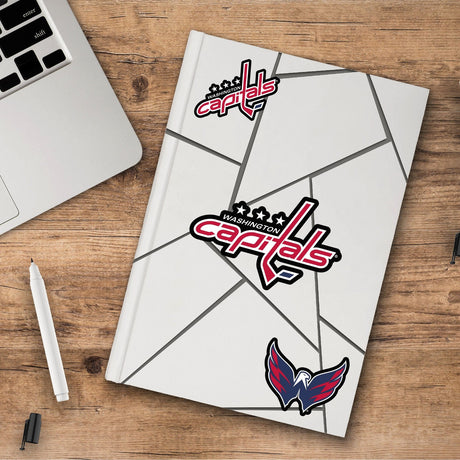Fanmats Washington Capitals 3 Piece Decal Sticker Set Fan Gear NHL Washington Capitals