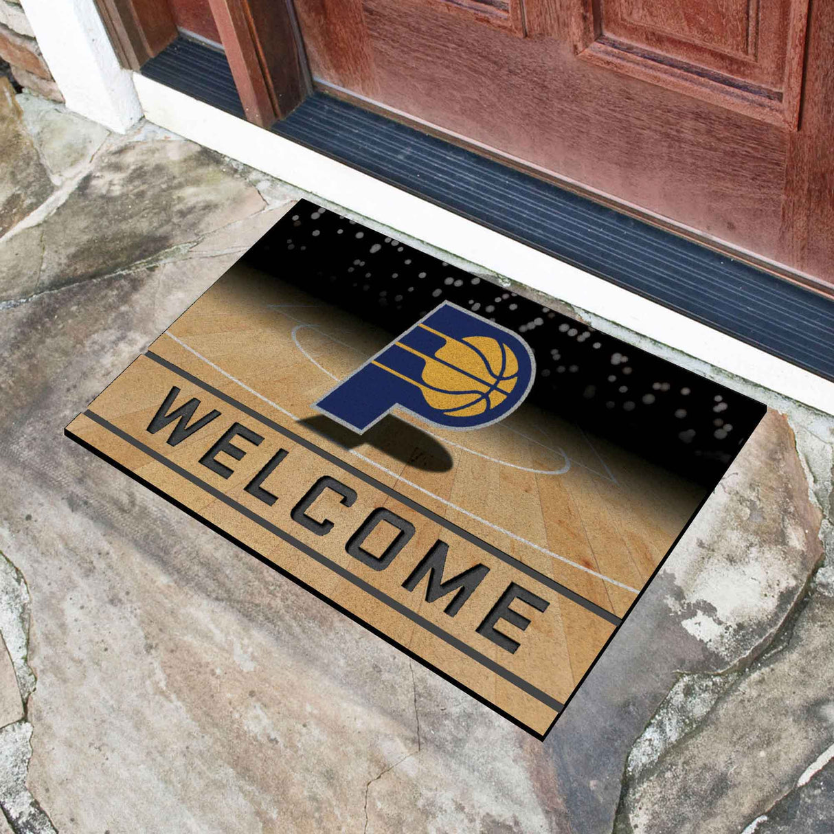 Fanmats Indiana Pacers Rubber Door Mat - 18" x 30"