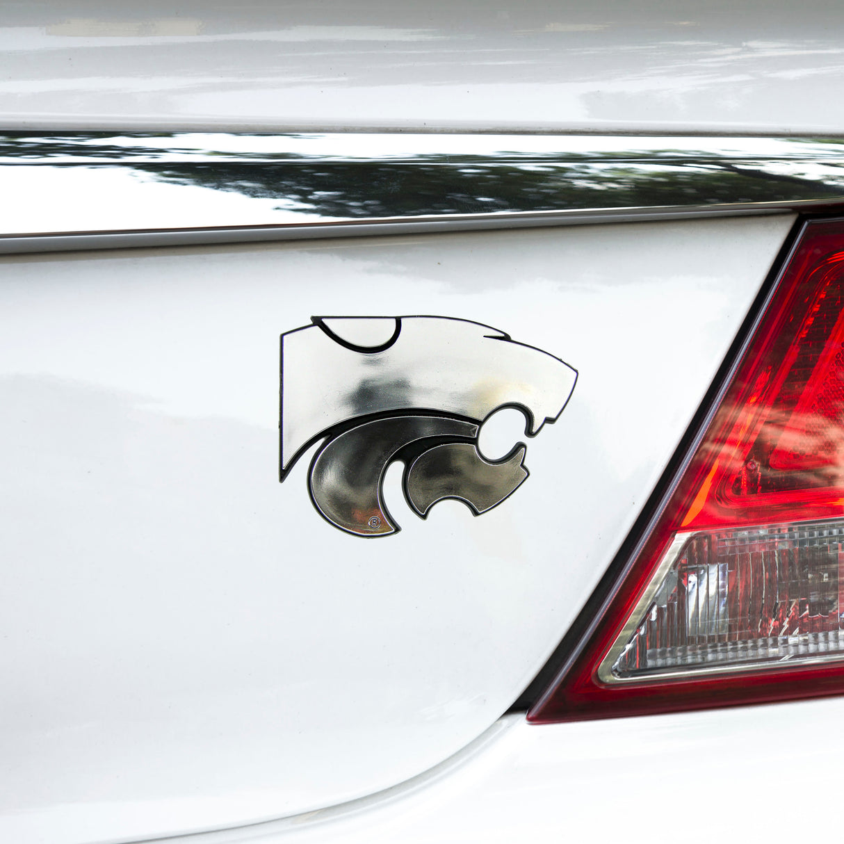 Fanmats Kansas State Wildcats Molded Chrome Plastic Emblem Fan Gear NCAA Kansas State Wildcats