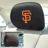 Fanmats San Francisco Giants Embroidered Head Rest Cover Set - 2 Pieces