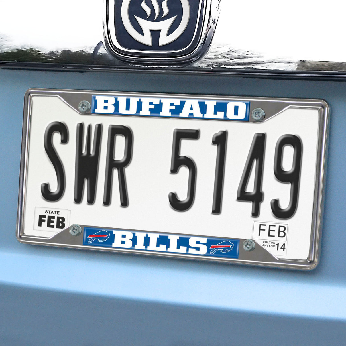 Fanmats Buffalo Bills Chrome Metal License Plate Frame, 6.25" x 12.25"