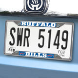 Fanmats Buffalo Bills Chrome Metal License Plate Frame, 6.25" x 12.25"