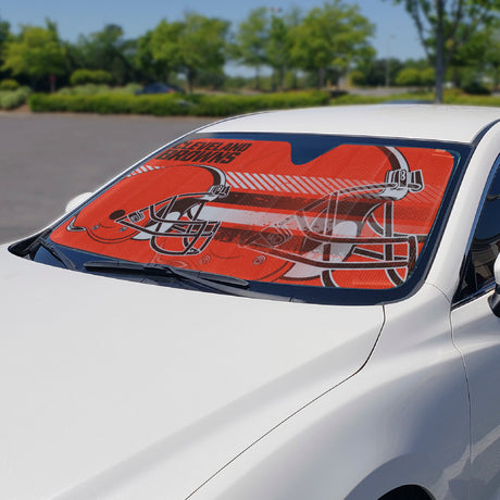 Fanmats Cleveland Browns Windshield Sun Shade Fan Gear NFL Cleveland Browns