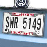 Fanmats Ohio State Buckeyes Chrome Metal License Plate Frame, 6.25" x 12.25" Fan Gear NCAA Ohio State Buckeyes