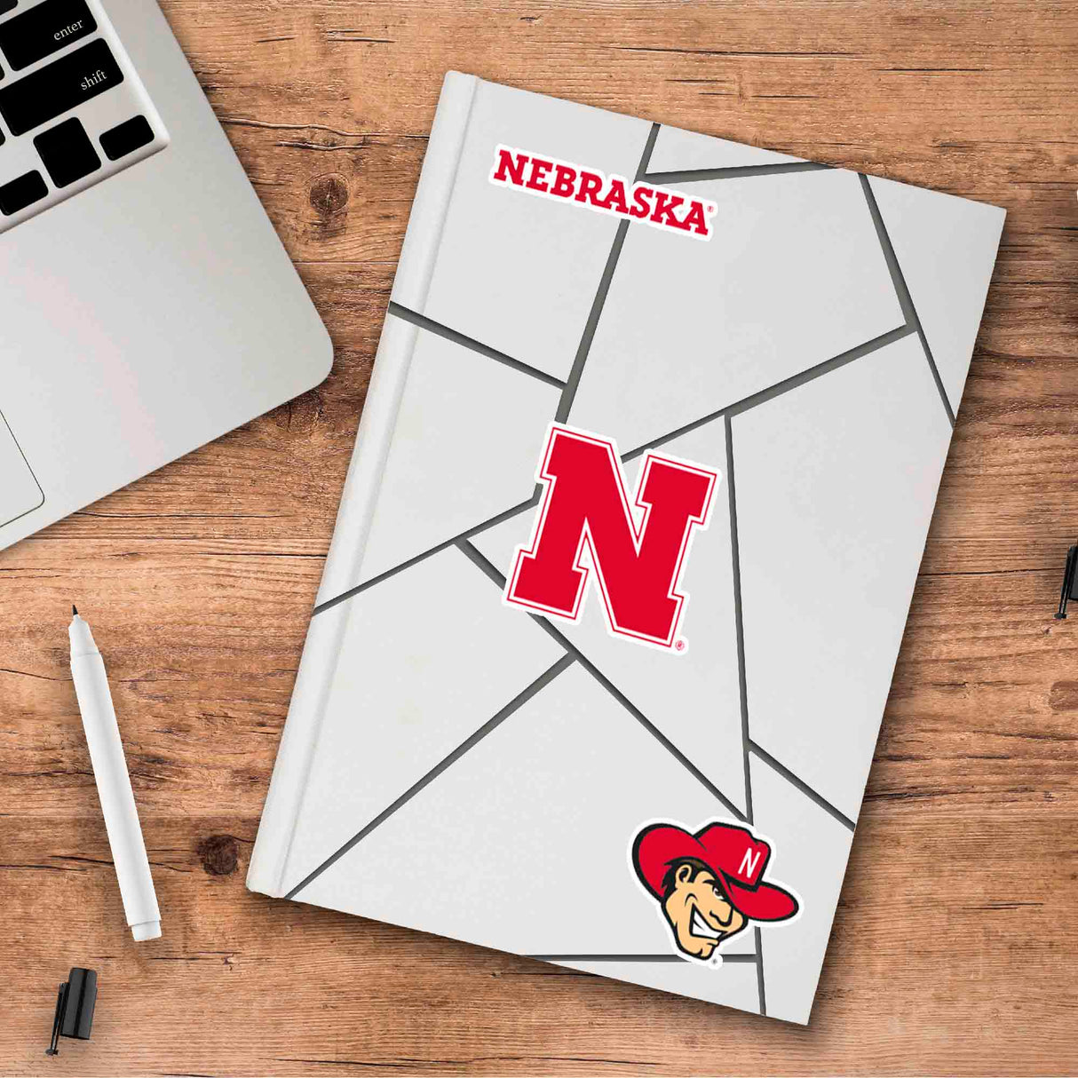 Fanmats Nebraska Cornhuskers 3 Piece Decal Sticker Set