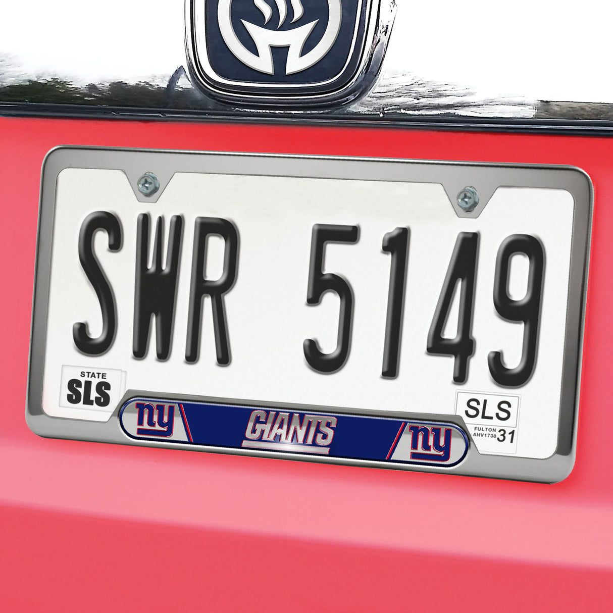 Fanmats New York Giants Embossed License Plate Frame, 6.25" x 12.25" Fan Gear NFL New York Giants