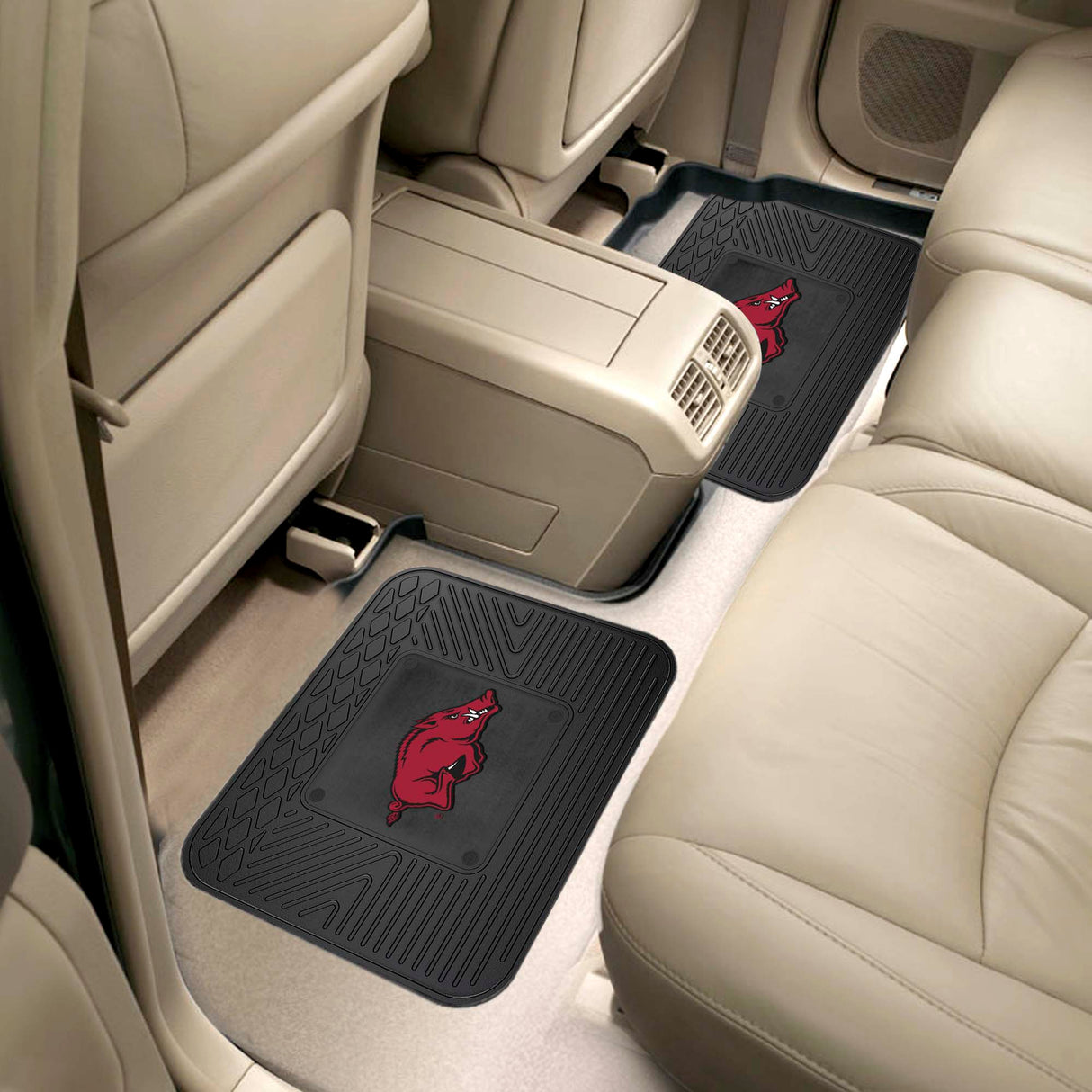 Fanmats Arkansas Razorbacks Back Seat Car Utility Mats - 2 Piece Set