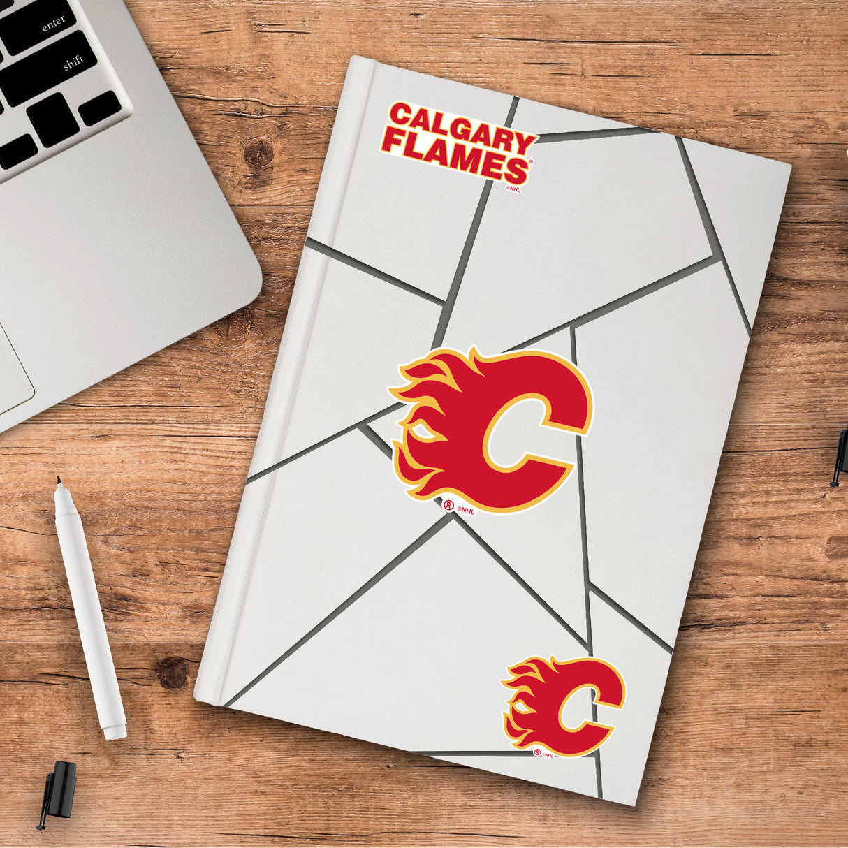 Fanmats Calgary Flames 3 Piece Decal Sticker Set