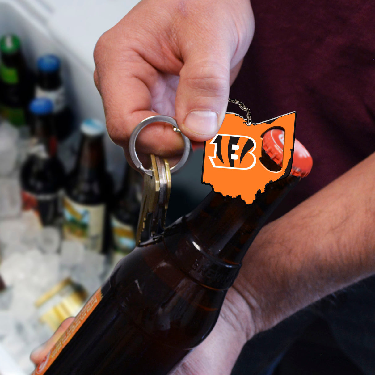 Fanmats Cincinnati Bengals Keychain Bottle Opener Fan Gear NFL Cincinnati Bengals