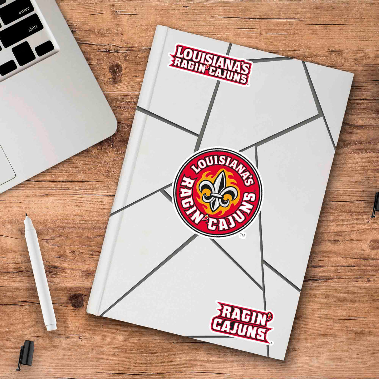 Fanmats Louisiana-Lafayette Ragin' Cajuns 3 Piece Decal Sticker Set