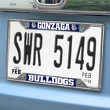 Fanmats Gonzaga Bulldogs Chrome Metal License Plate Frame, 6.25" x 12.25" Fan Gear NCAA Gonzaga Bulldogs