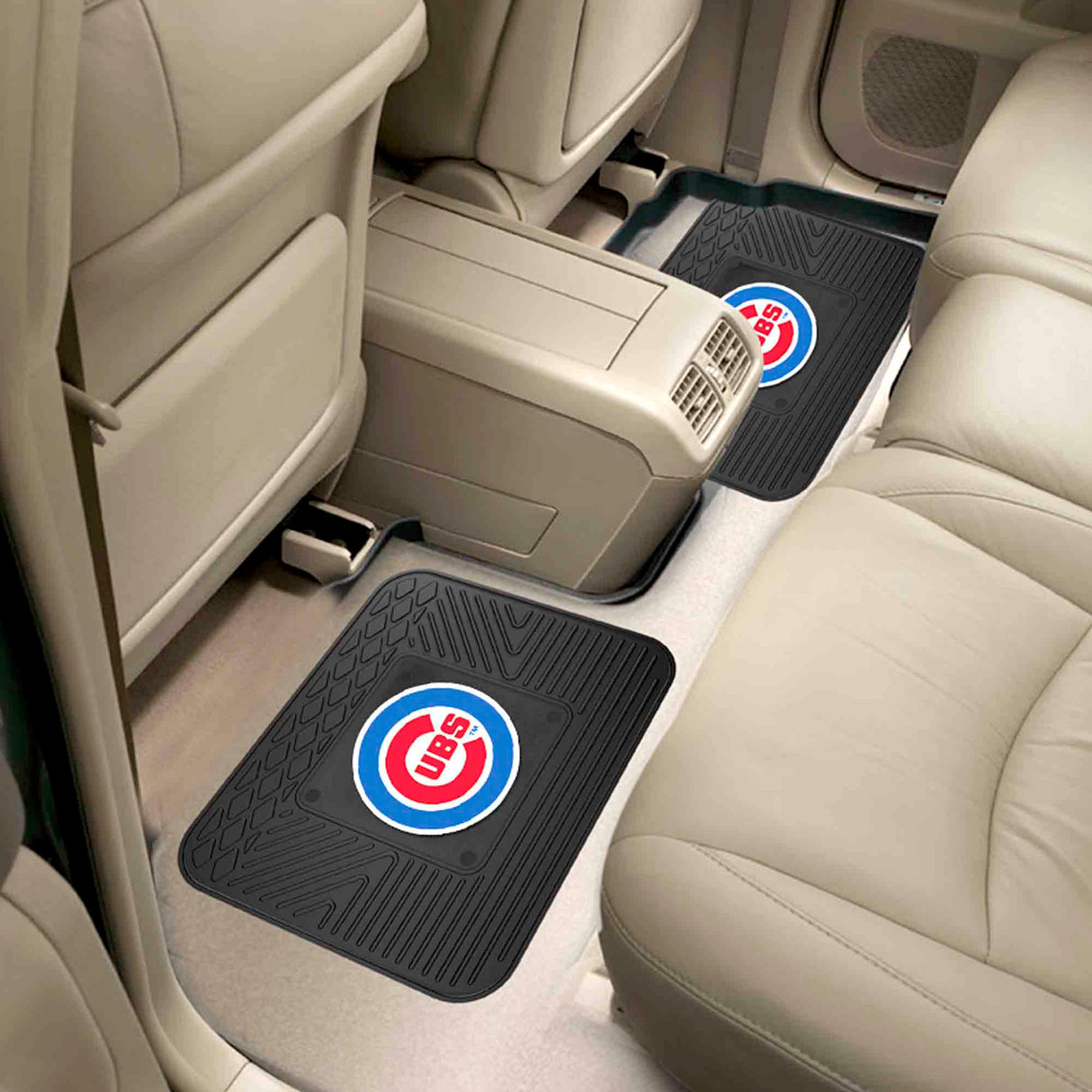 Fanmats Chicago Cubs Back Seat Car Utility Mats - 2 Piece Set