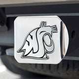 Fanmats Washington State Cougars Chrome Metal Hitch Cover with Chrome Metal 3D Emblem Fan Gear NCAA Washington State Cougars