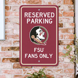 Fanmats Florida State Seminoles Team Color Reserved Parking Sign Décor 18" X 11.5" Lightweight