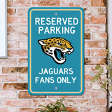 Fanmats Jacksonville Jaguars Team Color Reserved Parking Sign Décor 18" X 11.5" Lightweight