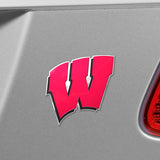 Fanmats Wisconsin Badgers Heavy Duty Aluminum Embossed Color Emblem Fan Gear NCAA Wisconsin Badgers