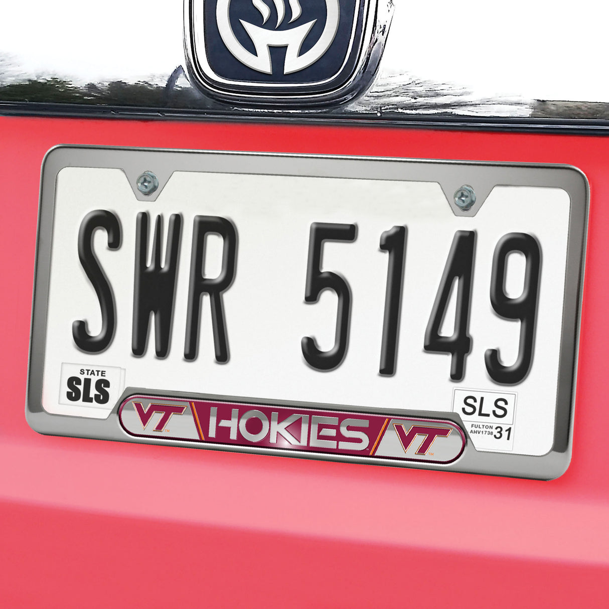 Fanmats Virginia Tech Hokies Embossed License Plate Frame, 6.25" x 12.25" Fan Gear NCAA Virginia Tech Hokies