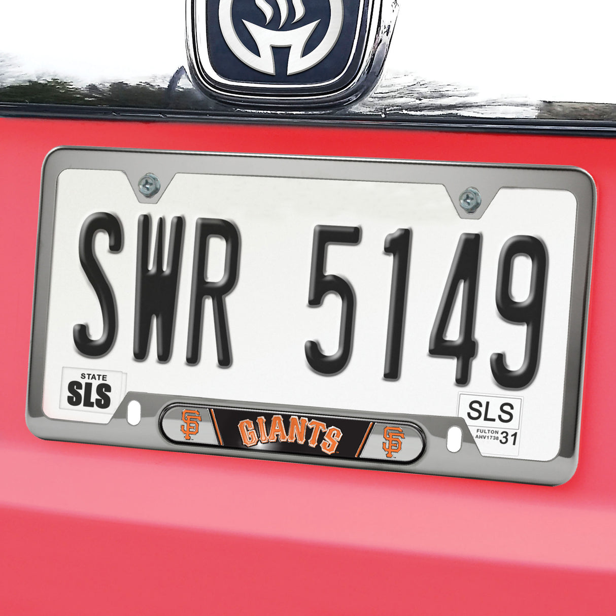 Fanmats San Francisco Giants Embossed License Plate Frame, 6.25" x 12.25"