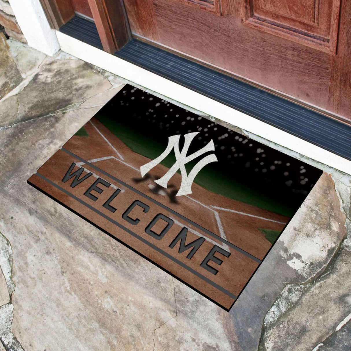Fanmats New York Yankees Rubber Door Mat - 18" x 30"