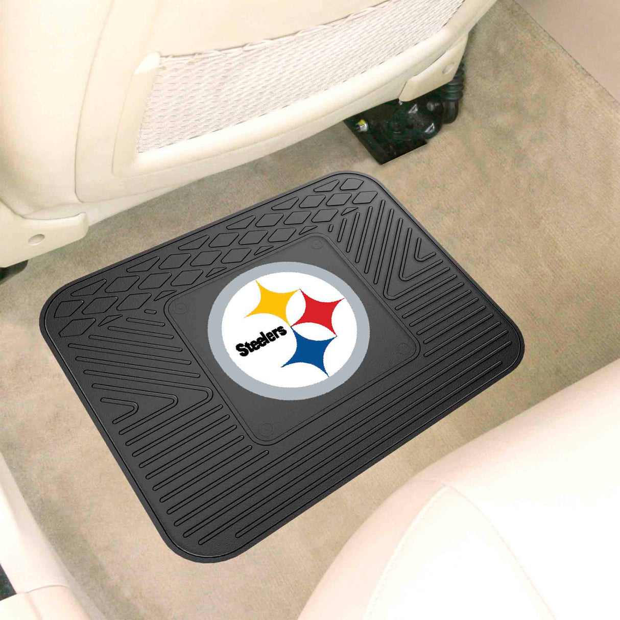 Fanmats Pittsburgh Steelers Back Seat Car Utility Mat - 14" x 17" Fan Gear NFL Pittsburgh Steelers
