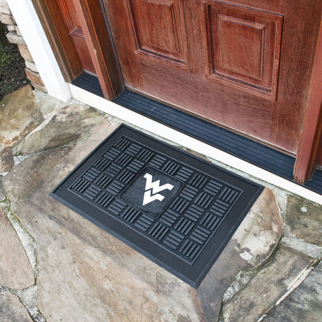 Fanmats West Virginia Mountaineers Heavy Duty Vinyl Medallion Door Mat - 19.5" x 31" Fan Gear NCAA West Virginia Mountaineers