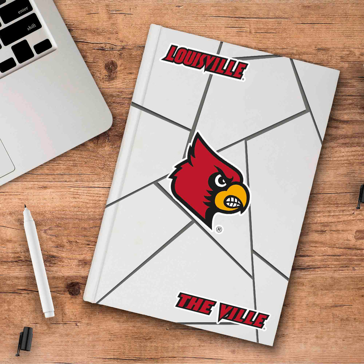 Fanmats Louisville Cardinals 3 Piece Decal Sticker Set
