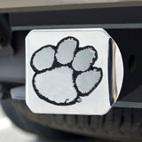 Fanmats Clemson Tigers Chrome Metal Hitch Cover with Chrome Metal 3D Emblem Fan Gear NCAA Clemson Tigers