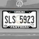 Fanmats Carolina Panthers Metal License Plate Frame Black Finish Fan Gear NFL Carolina Panthers