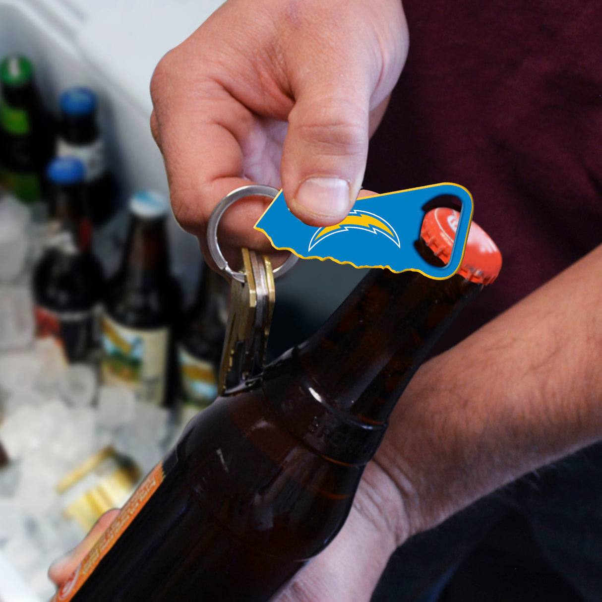 Fanmats Los Angeles Chargers Keychain Bottle Opener Fan Gear NFL Los Angeles Chargers