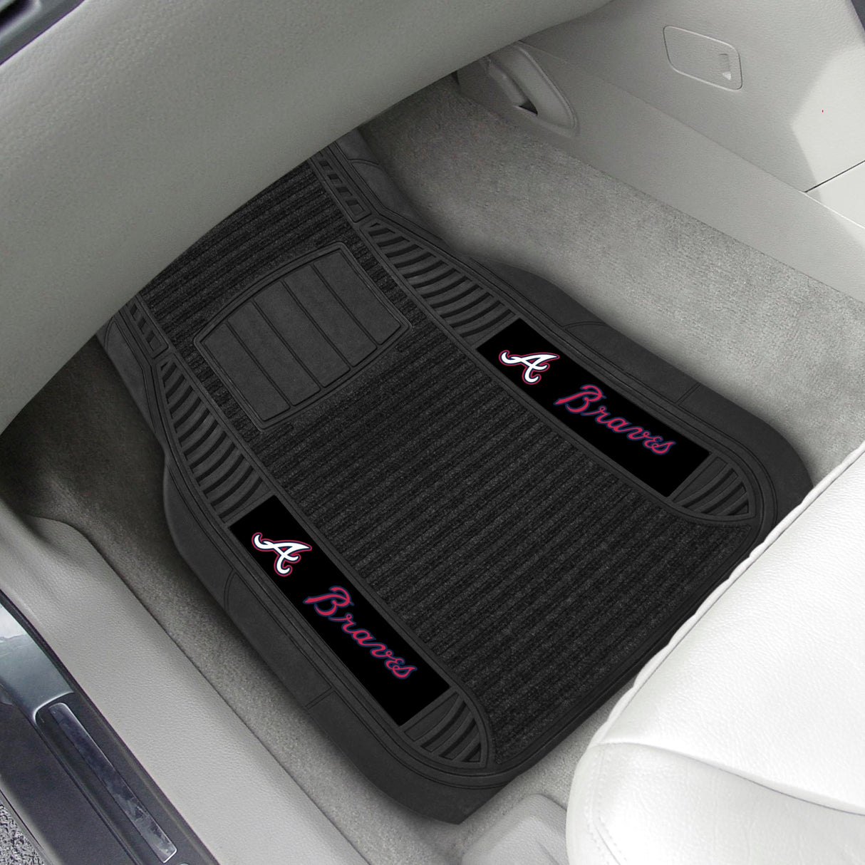 Fanmats Atlanta Braves 2 Piece Deluxe Car Mat Set