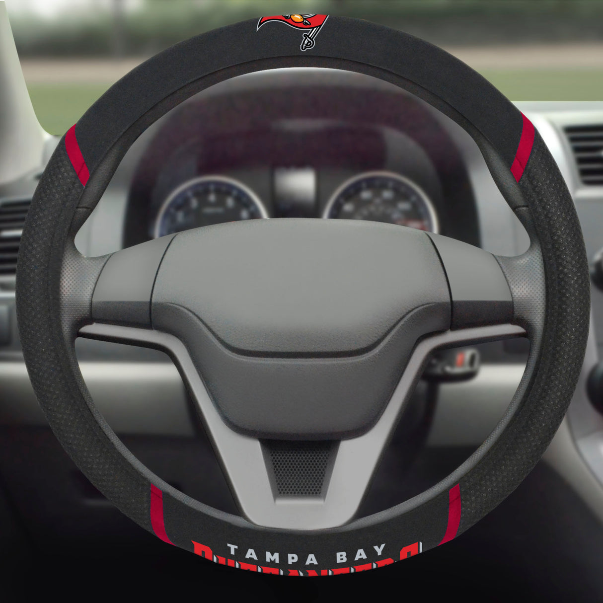 Fanmats Tampa Bay Buccaneers Embroidered Steering Wheel Cover