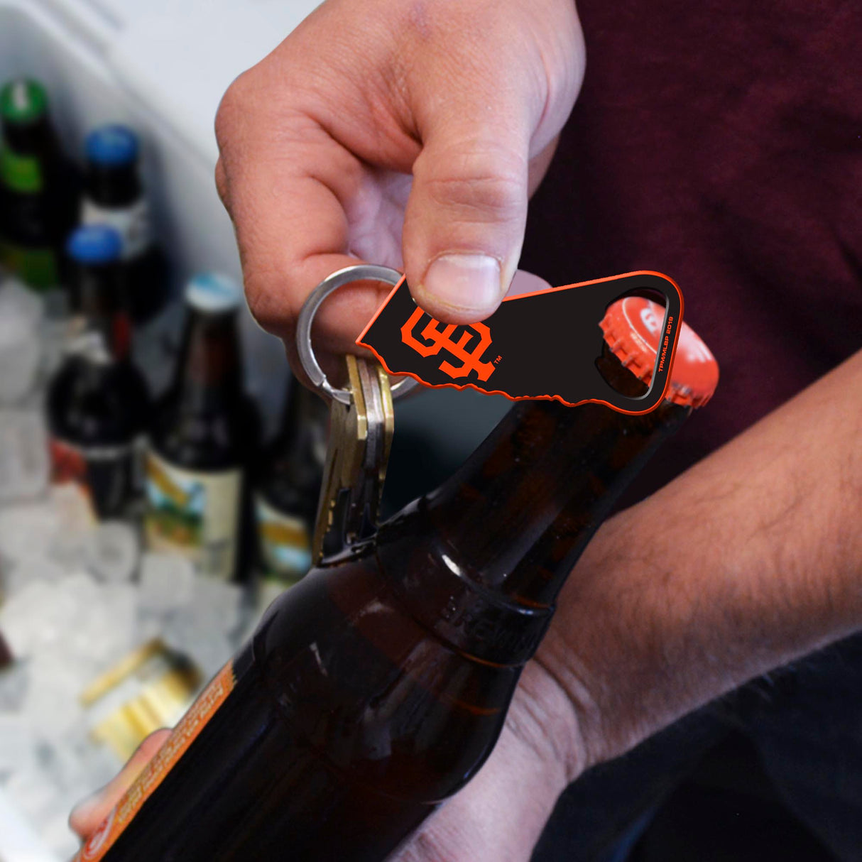 Fanmats San Francisco Giants Keychain Bottle Opener Fan Gear MLB San Francisco Giants