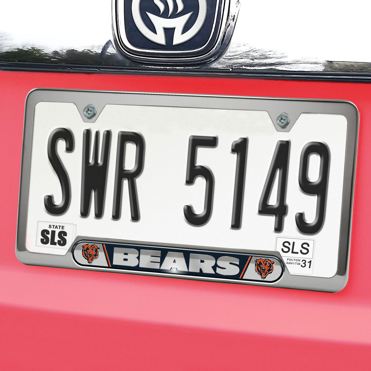 Fanmats Chicago Bears Embossed License Plate Frame, 6.25" x 12.25"