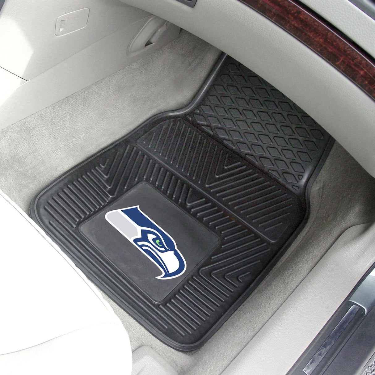 Fanmats Seattle Seahawks Heavy Duty Car Mat Set - 2 Pieces Fan Gear NFL Seattle Seahawks