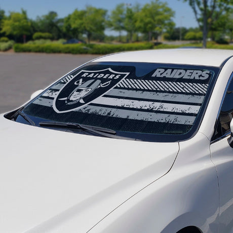 Fanmats Las Vegas Raiders Windshield Sun Shade Fan Gear NFL Las Vegas Raiders