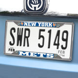 Fanmats New York Mets Chrome Metal License Plate Frame, 6.25" x 12.25"