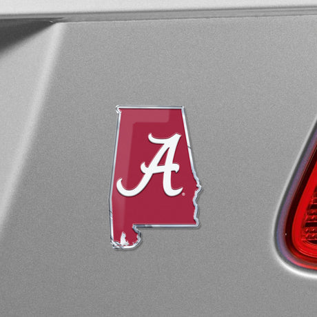 Fanmats Alabama Crimson Tide Team State Aluminum Embossed Emblem Fan Gear NCAA Alabama Crimson Tide