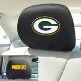 Fanmats Green Bay Packers Embroidered Head Rest Cover Set - 2 Pieces