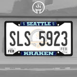 Fanmats Seattle Kraken Metal License Plate Frame Black Finish Fan Gear NHL Seattle Kraken