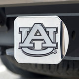 Fanmats Auburn Tigers Chrome Metal Hitch Cover with Chrome Metal 3D Emblem