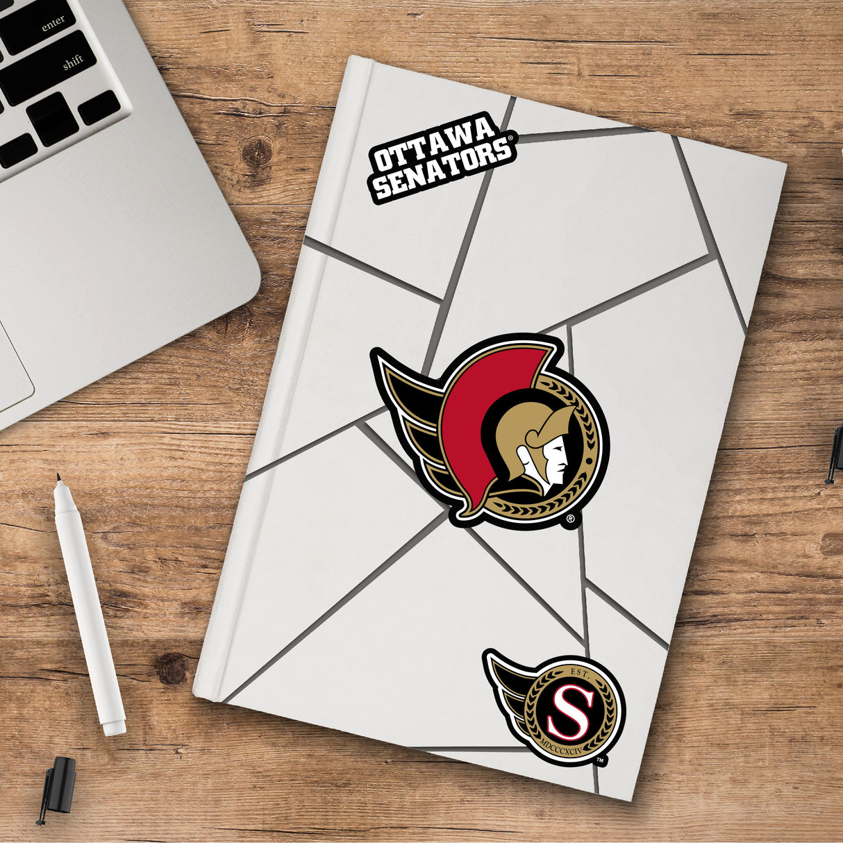 Fanmats Ottawa Senators 3 Piece Decal Sticker Set