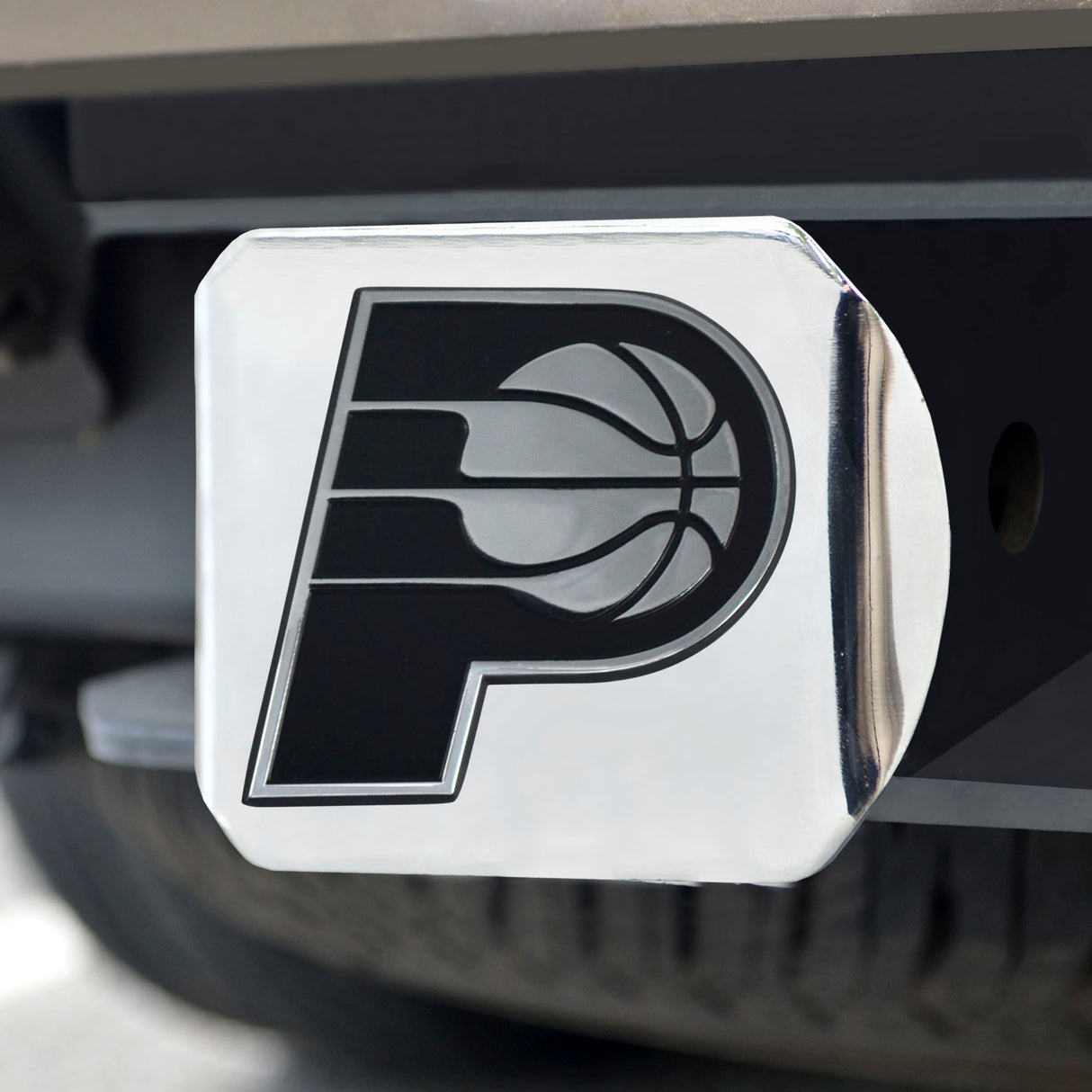 Fanmats Indiana Pacers Chrome Metal Hitch Cover with Chrome Metal 3D Emblem Fan Gear NBA Indiana Pacers